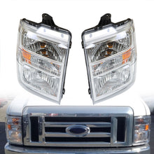 Load image into Gallery viewer, Right+Left Headlight For 2008-2014 Ford E150 E250 E350 E450 F650 F750 Halogen