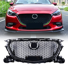 Load image into Gallery viewer, Labwork Front Bumper Upper Grille Honeycomb Grill For 2017 2018 Mazda 3 Axela W/o Sensor Hole