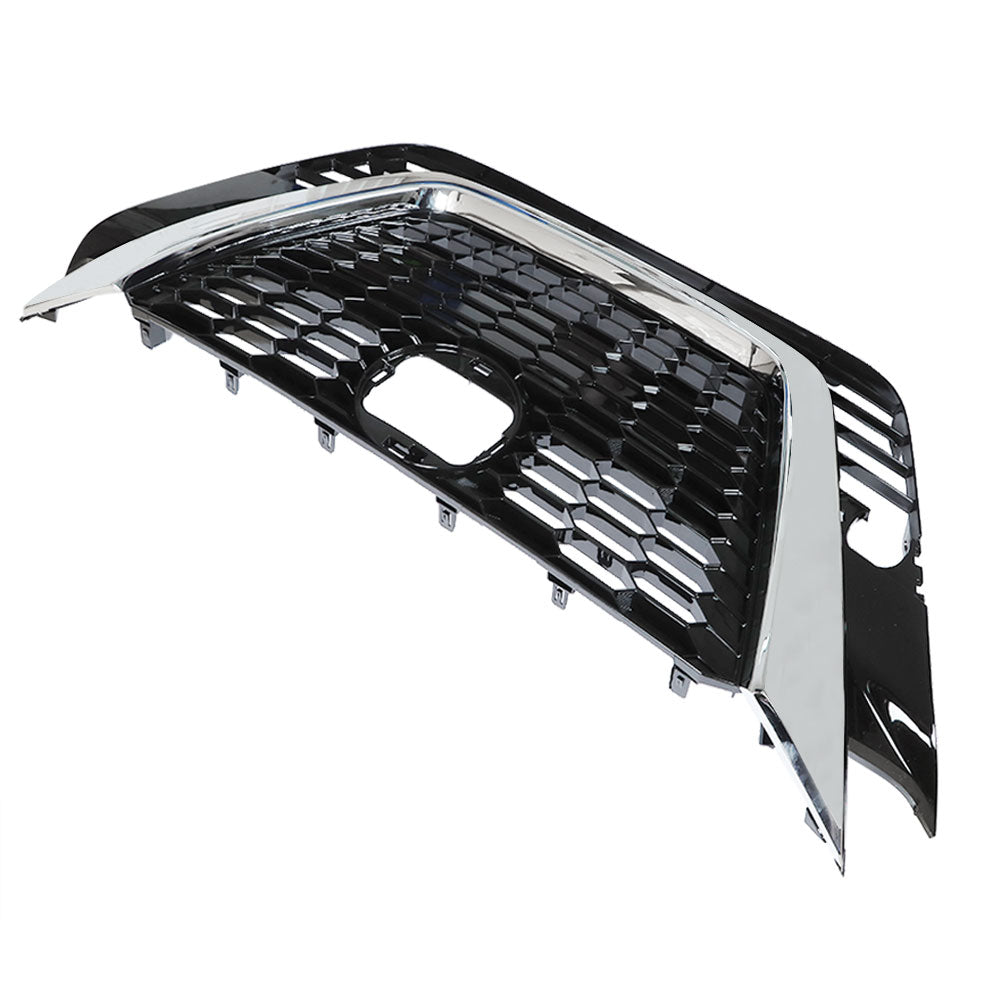 Labwork Front Upper Grill For 2019-2021 Nissan Altima Chrome Black Factory Style