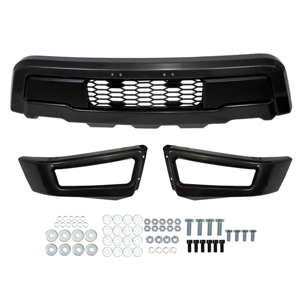 labwork Painted Black Steel Front Bumper Assembly Kit Replacement for 2021 2022 F150 Raptor Style