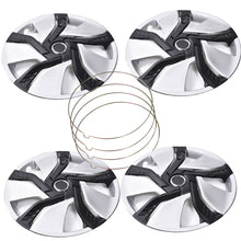 Load image into Gallery viewer, 4pcs 15inch Car Chrome Wheel Rim Skin Cover 1 Hub Caps Hubcap Wheel Cover Silver Lab Work Auto