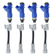 Load image into Gallery viewer, 4pcs   Acura RDX 410cc Fuel Injectors w/Plug &amp; Play Adapters for Honda Lab Work Auto