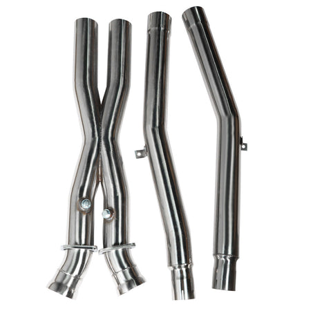 4pcs Exhaust Manifold Headers & X Pipe For 05-12 Corvette LS2 LS3 6.0/6.2/7.0L Lab Work Auto