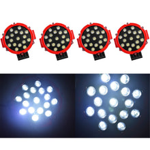 Load image into Gallery viewer, 4x 7 Inch LED Pods Work Light Bar Red Round Driving Fog Headlight Truck Off Road Lab Work Auto