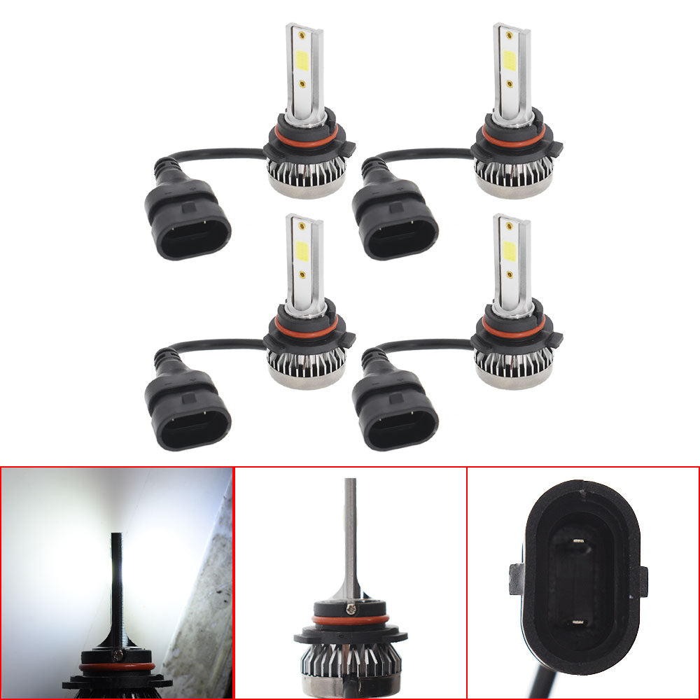 4x 9005+9006 3200W 520000LM Combo LED Headlight High/Low Beam 6000K White Lab Work Auto