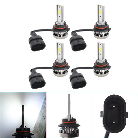 4x 9005+9006 3200W 520000LM Combo LED Headlight High/Low Beam 6000K White Lab Work Auto