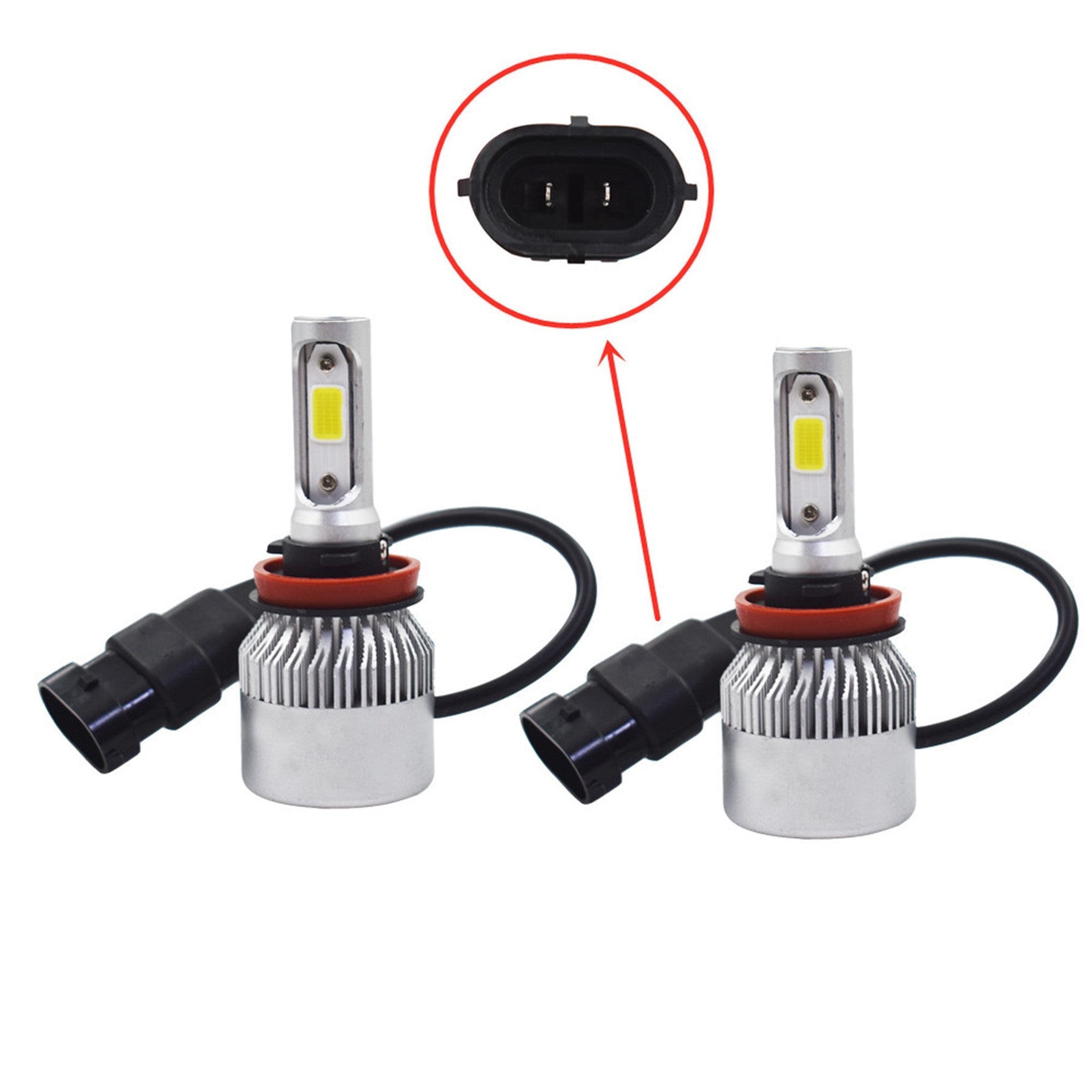 4x Kit High Low Beam Total 3400W 510000LM 6500K  Combo H11 H7 LED Headlight Bulb Lab Work Auto