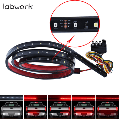 5-Function Tailgate LED For SUV Jeep Strip Brake Signal Light Truck 60" Flexible Lab Work Auto