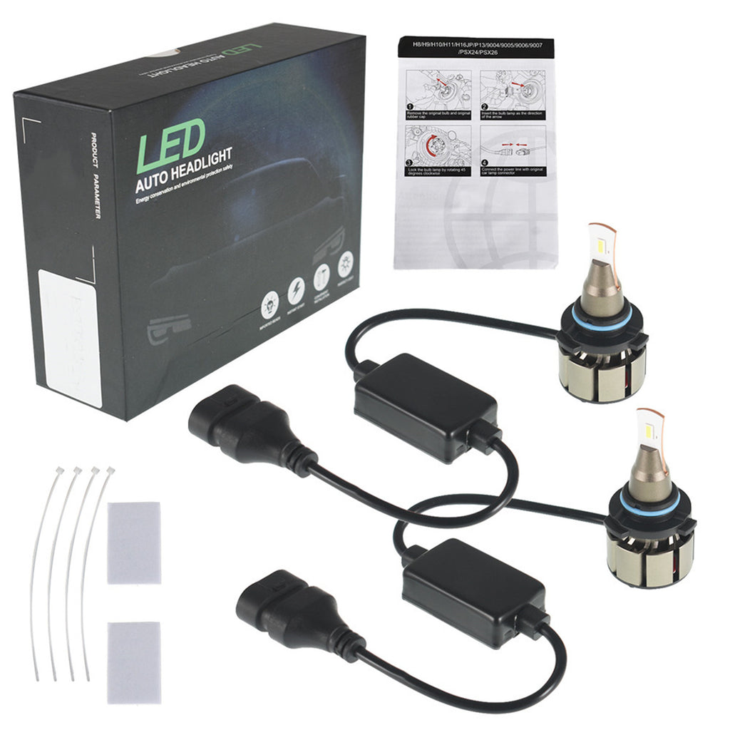 labwork 9005/HB3 LED Headlight Bulbs 6000K Cool White 50W 8000 Lumens Super Bright Headlight Conversion Kit,Pack of 2