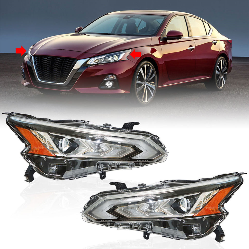 labwork Replacement for 2019 2020 2021 Nissan Altima Projector Headlight Assembly Pair 260606CA5B 260106CA5B Left+Right Side (Passenger & Driver Side)
