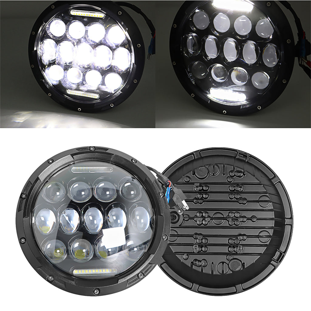 labwork LED Headlights Headlamps 7 Round Daytime Running Light Replacement for Jeep Wrangler JK TJ LJ CJ Wrangler