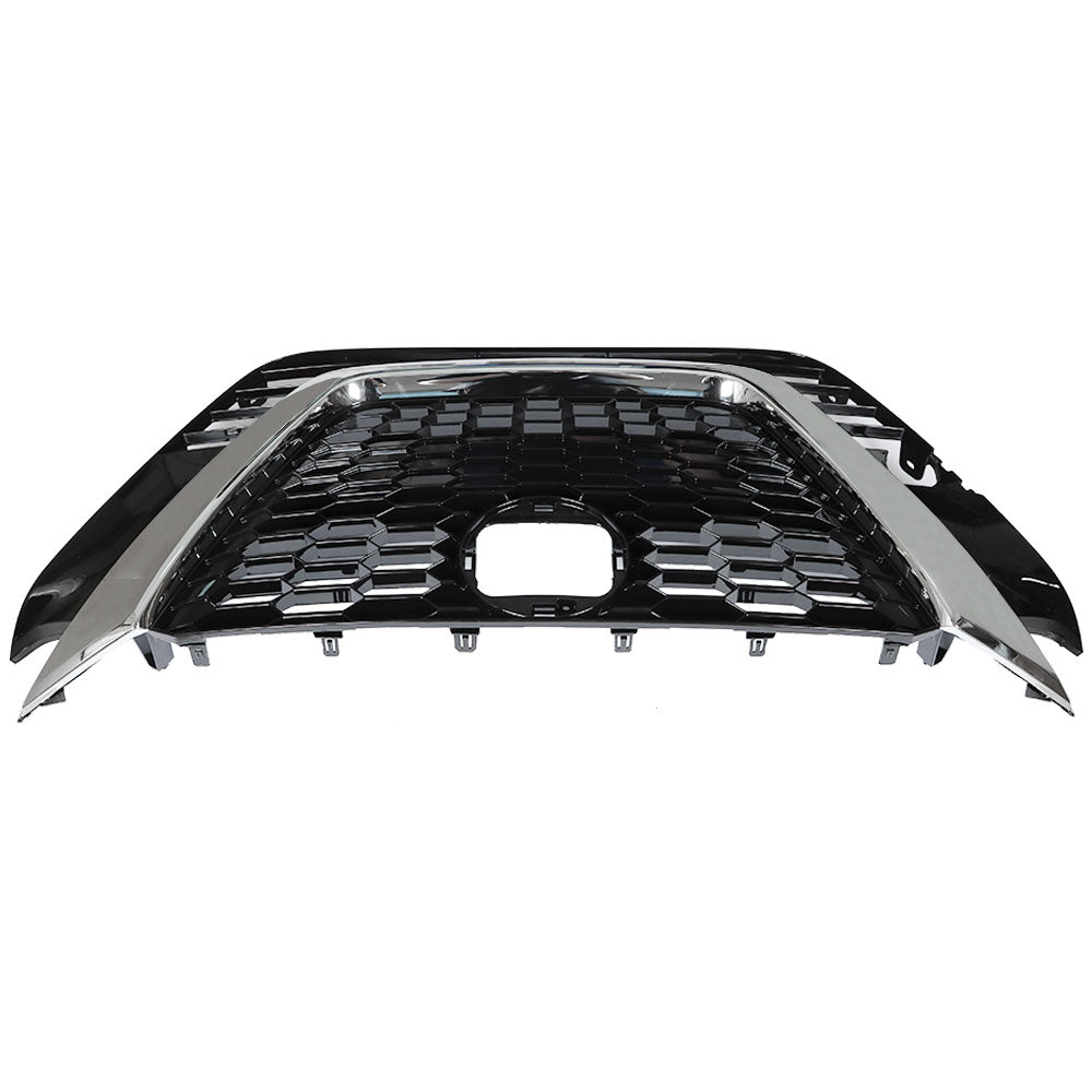 Labwork Front Upper Grill For 2019-2021 Nissan Altima Chrome Black Factory Style