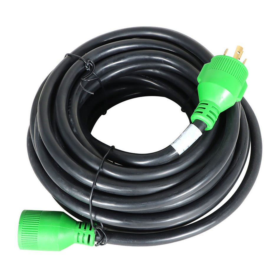 labwork 30A 50 Feet Generator Extension Cord L14-30P to L14-30R 125/250V Up to 7500W 10 Gauge SJTW Generator Cord 4 Prong