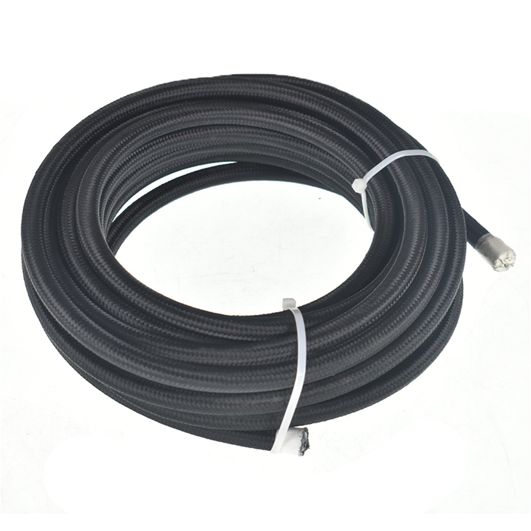 6AN Fuel Line Hose Kit Black Nylon PTFE (Teflon) 20 Feet Gas Ethanol E85 Oil Line Hose with 10PCS Swivel Fuel Hose Fitting Adapter Kit Lab Work Auto