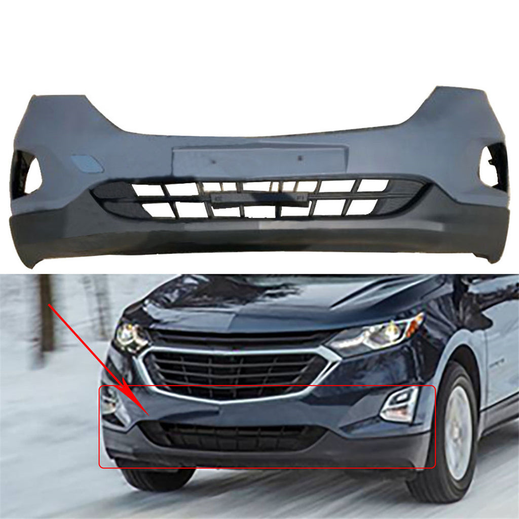 Front bumper Cover Replacement Integrated Fit for Chevy Chevrolet Equinox 2018 2019