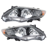 Labwork Left & Right Headlights For 2011 2012 2013 Toyota Corolla S Black Housing