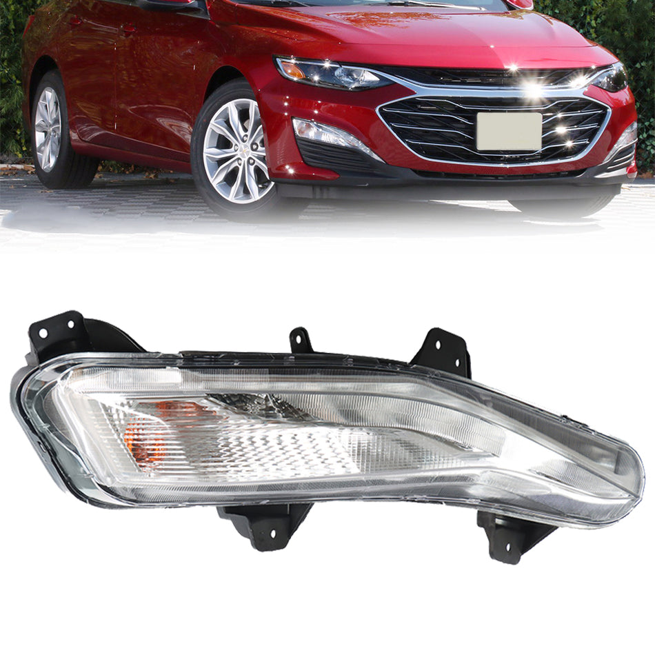 Labwork Right Passenger Side Fog Turn Signal Light w/ LED DRL For 2019-2021 Chevy Malibu