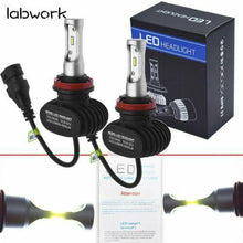 Load image into Gallery viewer, 8000LM 6500K H8 H9 H16 H11 CSP LED Headlight Bulb Conversion Kit High Low Bulb Lab Work Auto