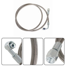 Load image into Gallery viewer, labwork Turbo Oil Feed Line 48 Length Hose Steel Braided -4-4AN 90 Degree x Straight PTFE Line