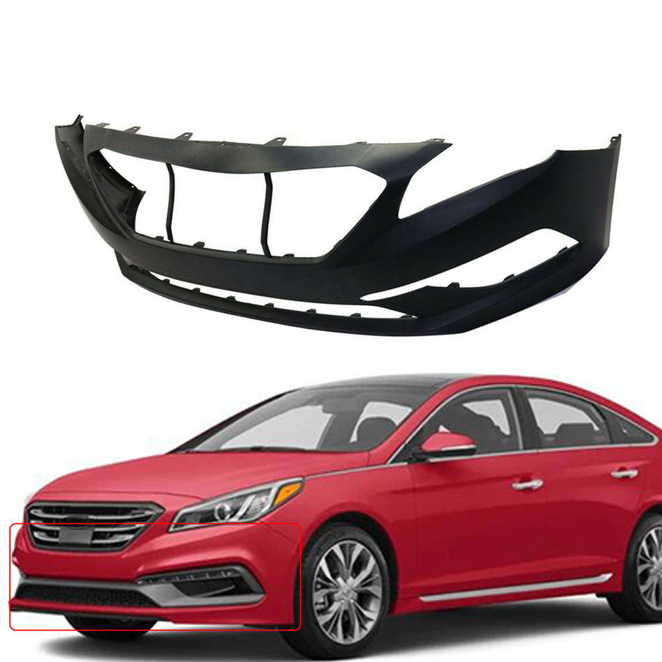 Primered Front Bumper Cover for Hyundai Sonata SE Standard 2015 2016 2017