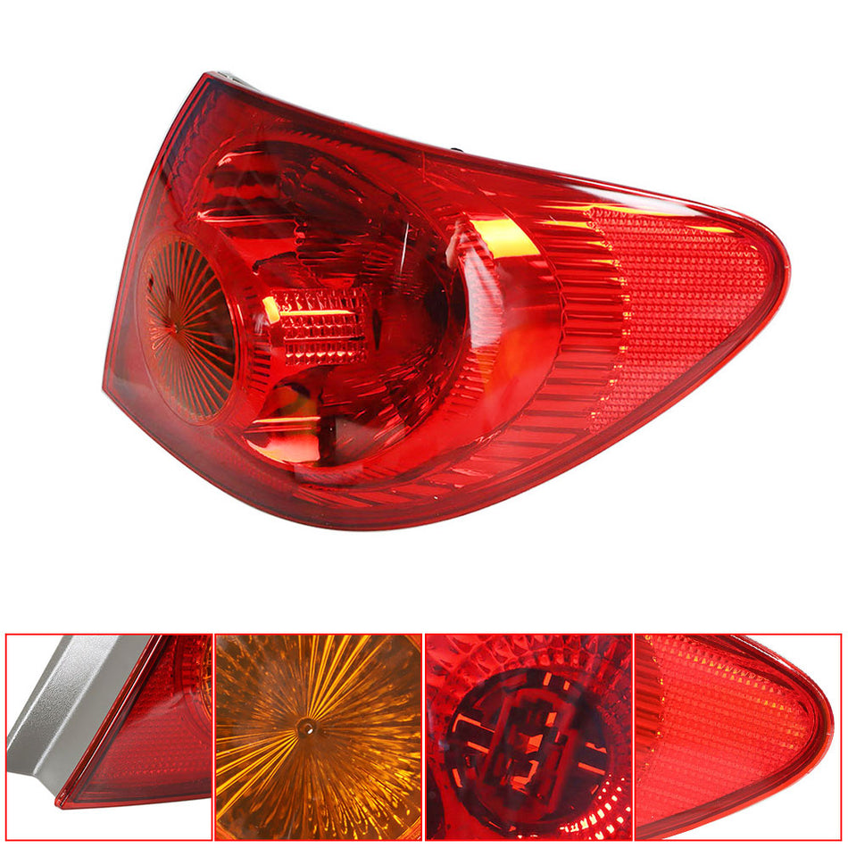 labwork Right Passenger Side RH Tail Light Lamp Assembly Red Lens and Housing Replacement for 2005-2008 Toyota Corolla Outer Rear 8155002290 TO2801154