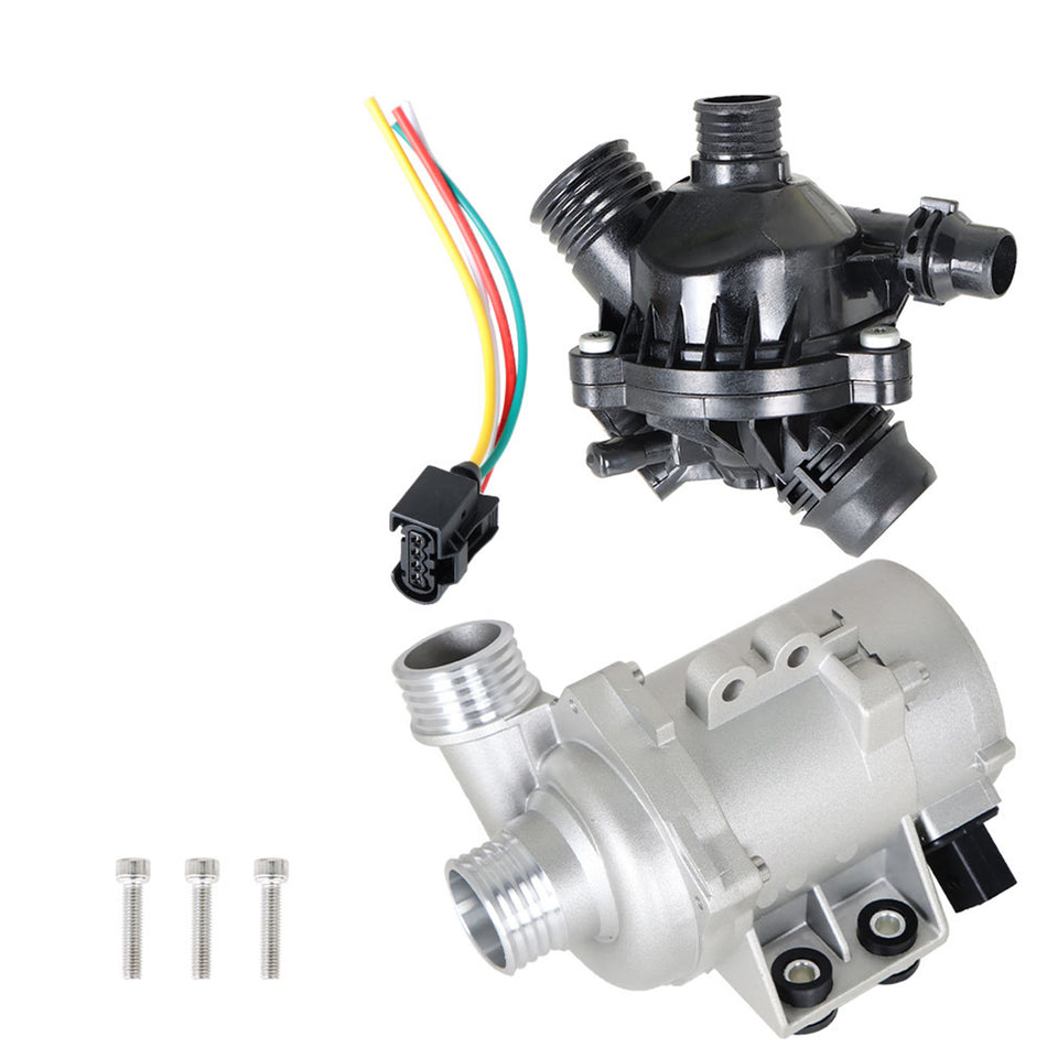 labwork Electric Water Pump 11517586925 and Thermostat with Bolt Replacement for 128i 325i 328i 528i 530i X3