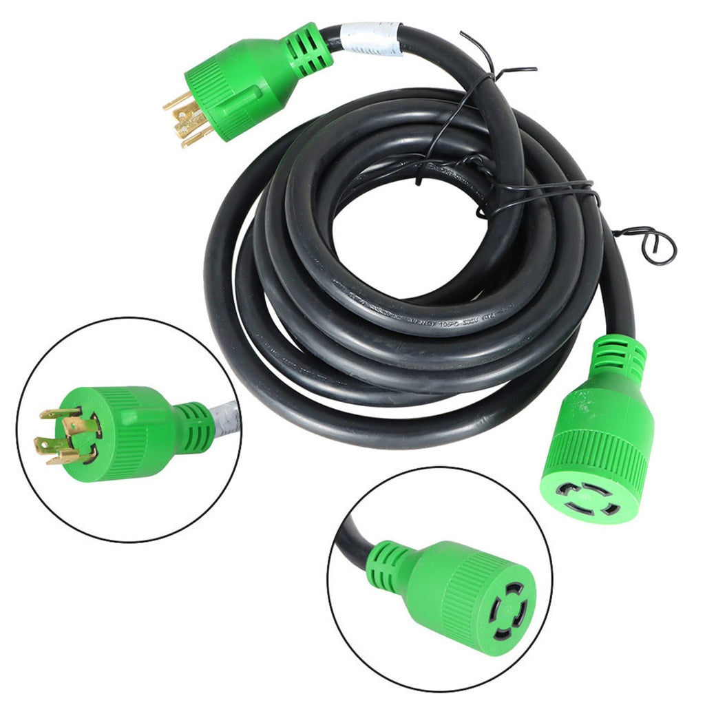labwork 30A 15 Feet Generator Extension Cord L14-30P to L14-30R 125/250V Up to 7500W 10 Gauge SJTW Generator Cord 4 Prong