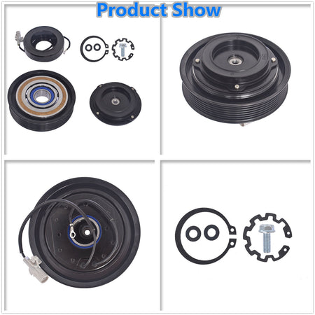 AC Compressor Clutch Kit Pulley Coil Fit For 03 -08 Dodge Ram 1500 5.7L V8 Lab Work Auto