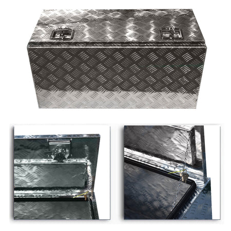 Aluminum Diamond Plate Underbody Tool Box for Trailer Truck (36" x 16.9"x 17.9") Lab Work Auto