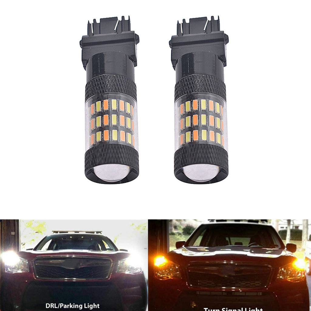 Amber/White Switchback LED Turn Signal Light Bulbs For Chevy Silverado 1500 2500 Lab Work Auto