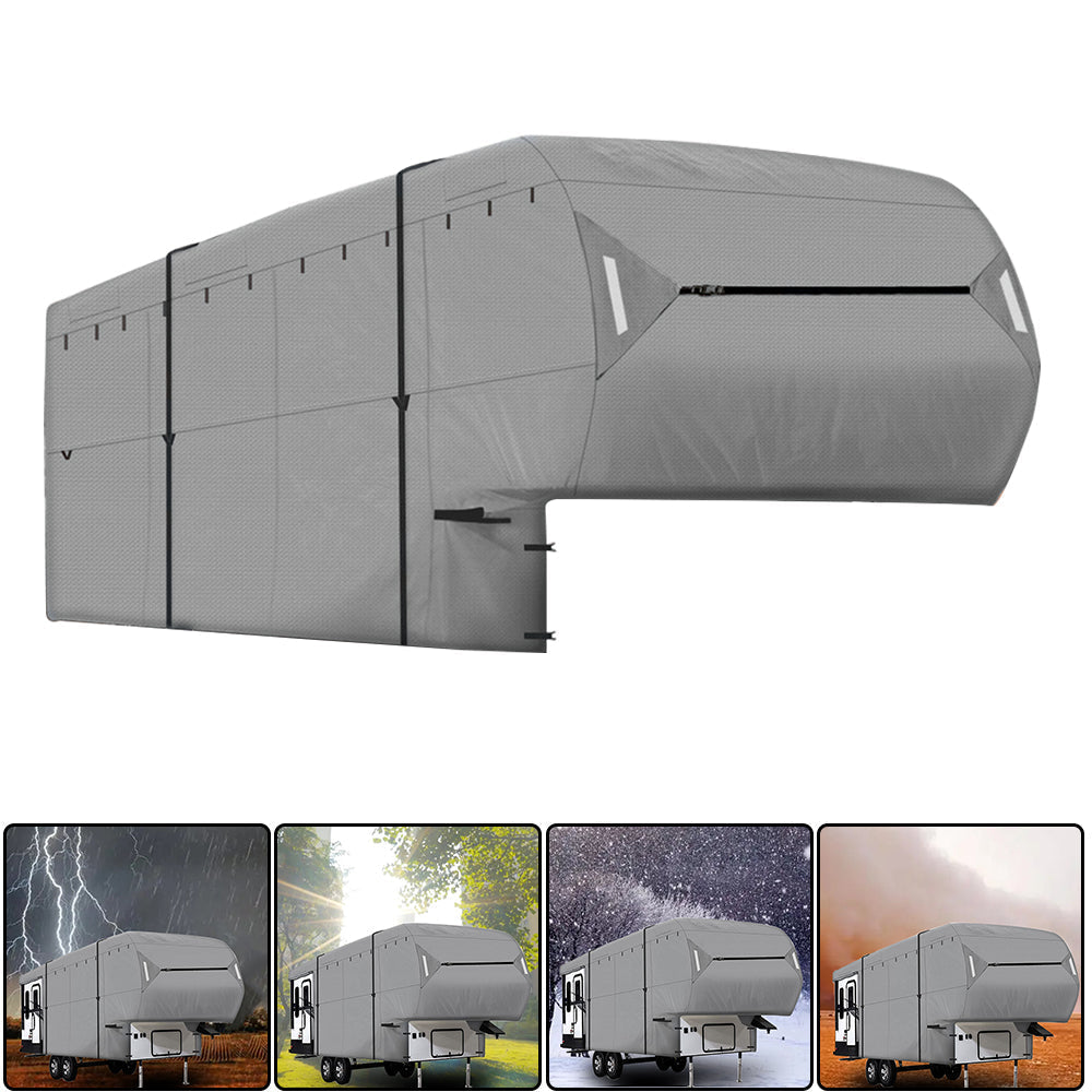 Anti-Snow Waterproof Anti-UV 4 Layer 5th Wheel RV Motorhome Camper Storage Cover Lab Work Auto