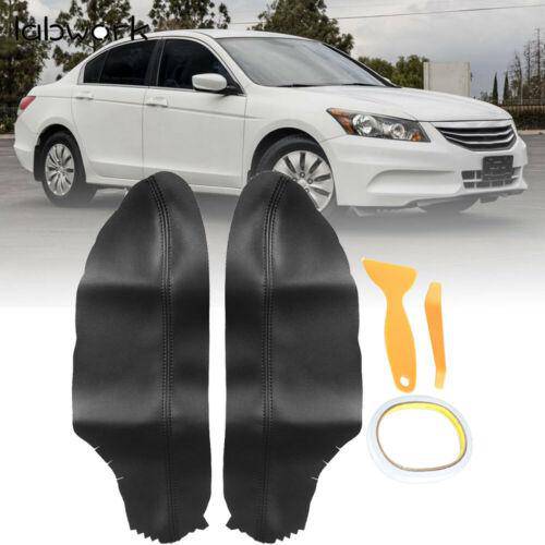 Armrest Cover Black Front Door Panels Fit For 2008-2012 Honda Accord Coupe Lab Work Auto