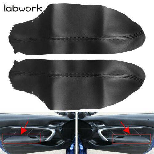 Armrest Cover Black Front Door Panels Fit For 2008-2012 Honda Accord Coupe Lab Work Auto