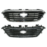 Front Bumper Upper Grill For Hyundai Sonata Eco GL GLS Limited 2.0T SE Sport 2015 2016 2017 Chrome