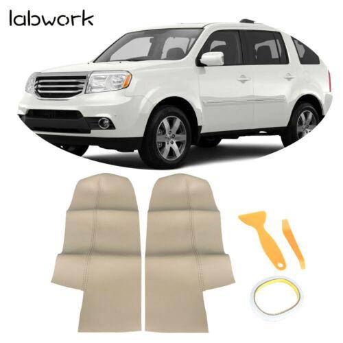 Beige Tan Front Door Panels Leather Armrest Cover For 2007-2012 Honda CR-V CRV Lab Work Auto