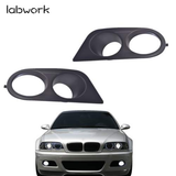 Black ABS Fog Lamp Light Bezel Ham Style Bumper Cover for 01-06 BMW E46 M3