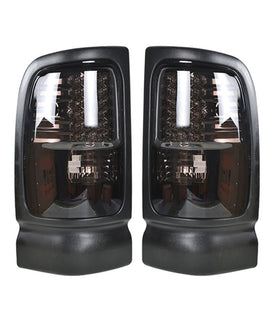 Black+Chrome Housing LED Tail Light For 94-01 Dodge Ram Truck 1500 2500 3500