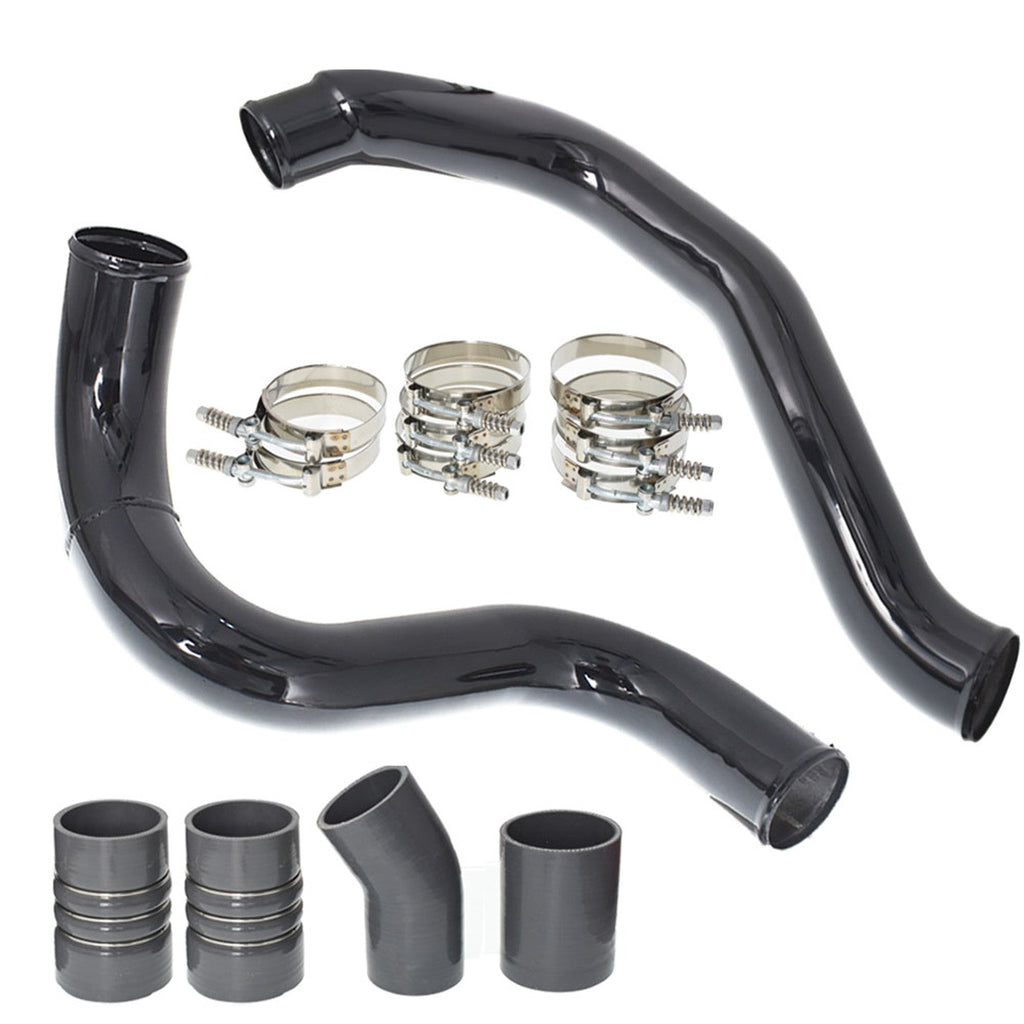 Black For 2003-2007 Ford 6.0L Powerstroke Turbo Intercooler Pipe and Boot Kit Lab Work Auto