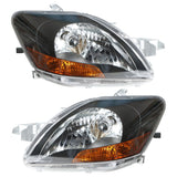 Black Housing Headlight  Headlamp Fit For 2007-2012 Toyota Yaris Left And Right