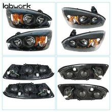 Load image into Gallery viewer, Black Housing Headlights For 2004-2008 Chevy Malibu Halogen Headlamps Right&amp;Left Lab Work Auto