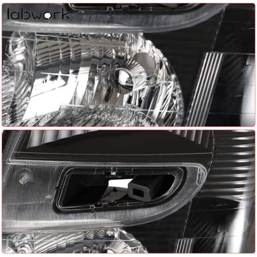 Black Housing Headlights Replacement For 2005-2009 Chevy Equinox Clear Lens Lab Work Auto