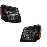 Black Housing Headlights Replacement For 2005-2009 Chevy Equinox Clear Lens