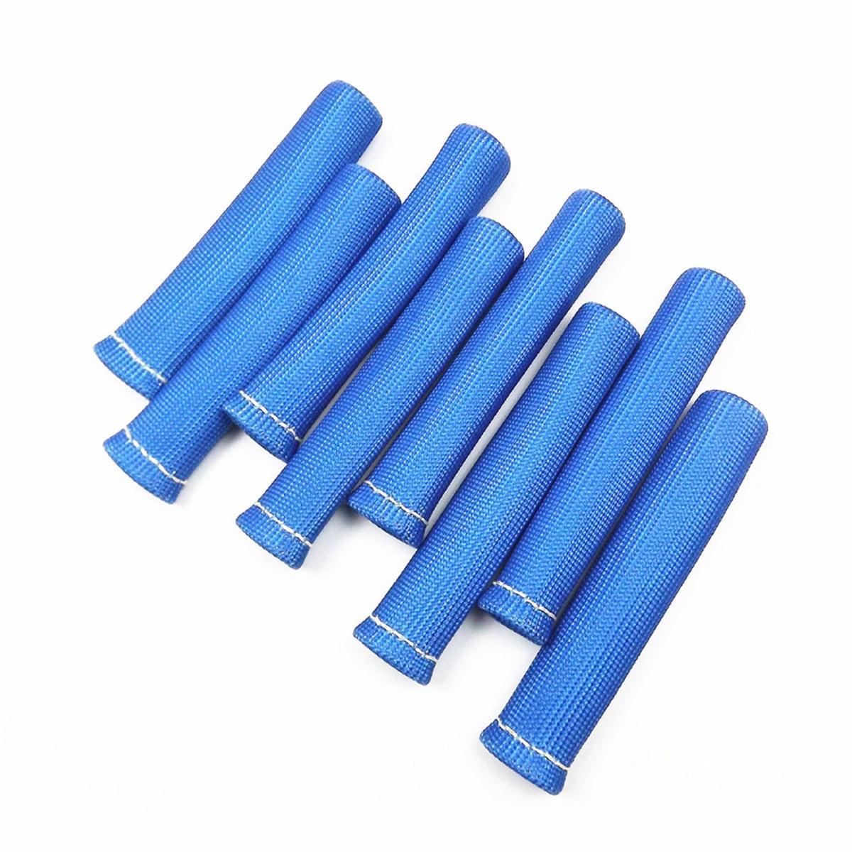 Blue 8pcs 1200° Spark Plug Wire Heat Shield Protector Sleeve SBC BBC Lab Work Auto