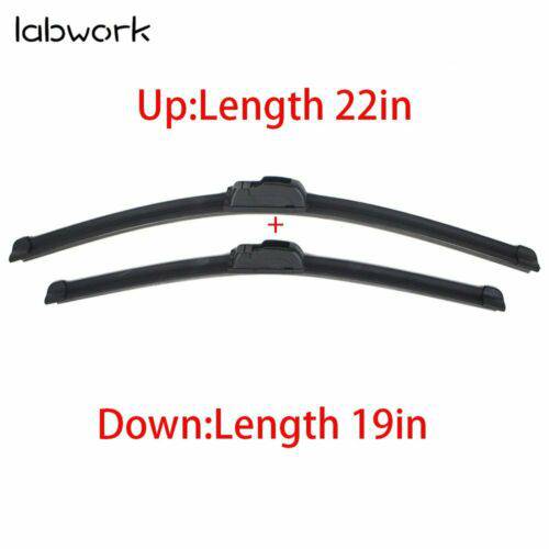 Bracketless J-HOOK Windshield Wiper Blades All season 22" & 19" High Quality Lab Work Auto 