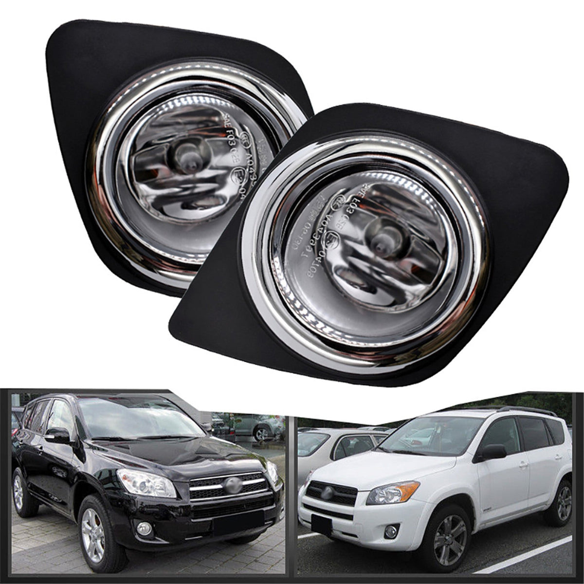 Bumper Chrome Fog Lights W/bulb+harness+switch For 2009-2012 Toyota Rav4 Lab Work Auto