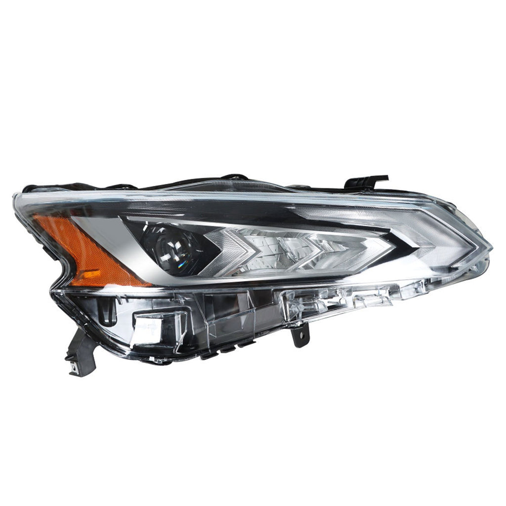 Chrome Housing Headlight Assembly Fit For 2019-2020 Nissan Altima Passenger Side Lab Work Auto