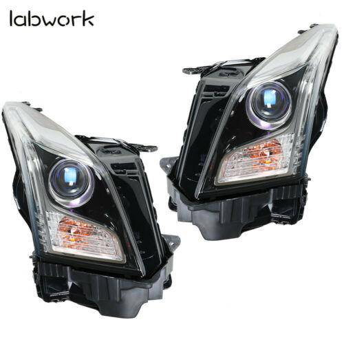 Clear Lens Halogen Projector Headlight Fit For 2013-2018 Cadillac ATS Right&Left Lab Work Auto