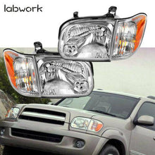 Load image into Gallery viewer, Clear Lens Headlights for 2005 2006 Toyota Tundra 2005-2007 Sequoia Pair Chrome Lab Work Auto