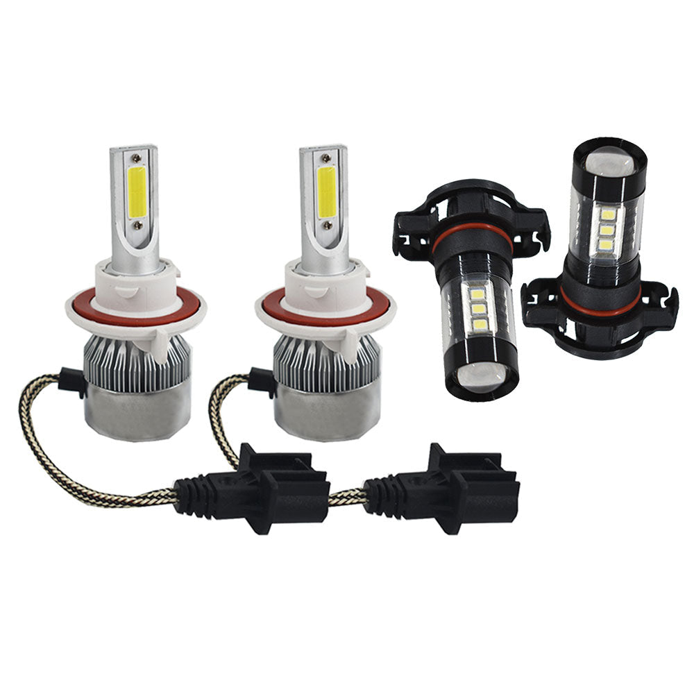 Combo Pack H13 9008 LED Headlight+5202 Fog Light Bulbs for 08-12 Ford Escape New Lab Work Auto