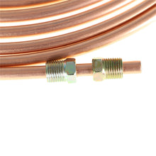 Load image into Gallery viewer, Copper Nickel Brake Line Tubing Kit 1/4 OD 25 Ft Coil Roll &amp; 16 Fittings Lab Work Auto